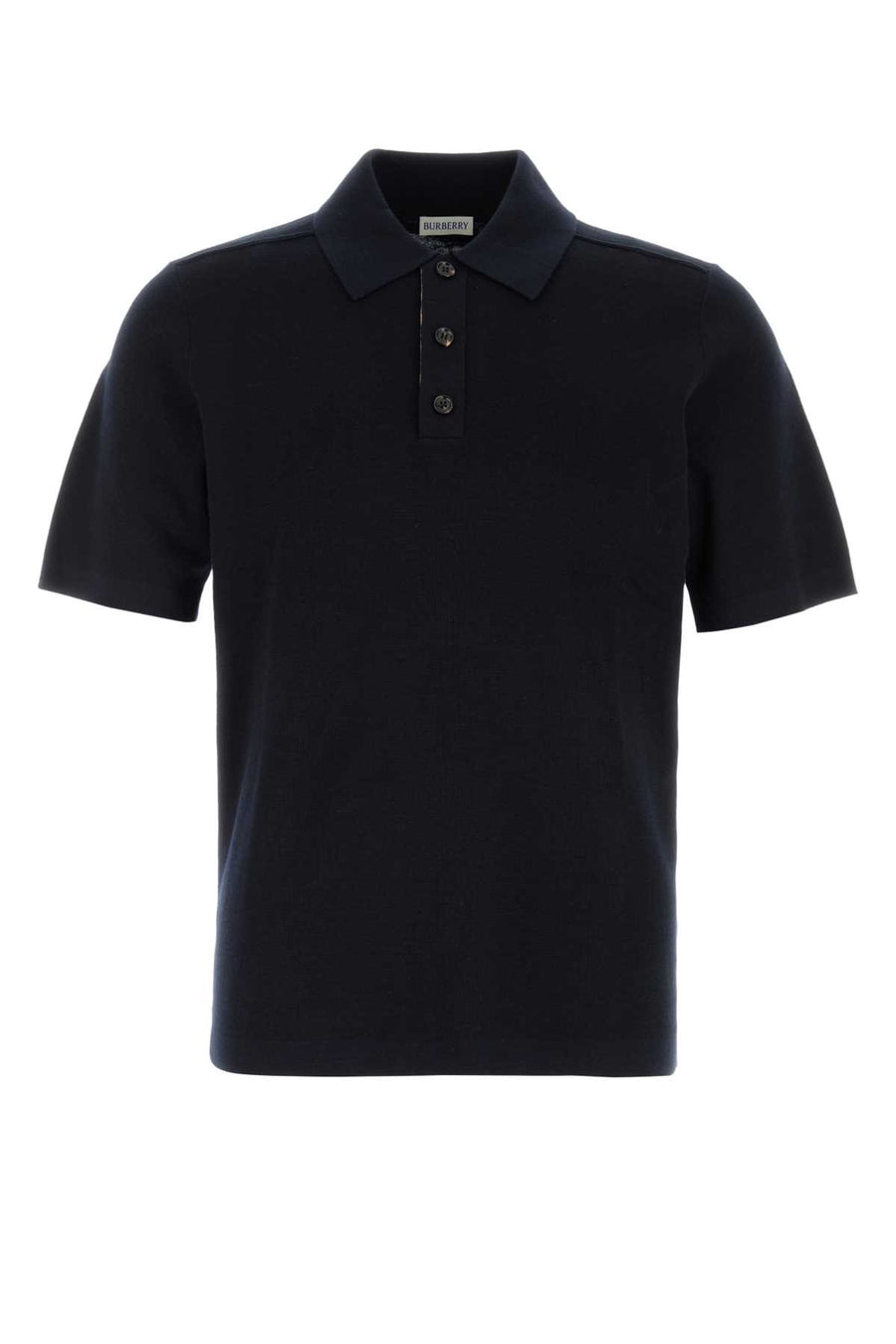 Burberry 100% Wool polo shirt in navy