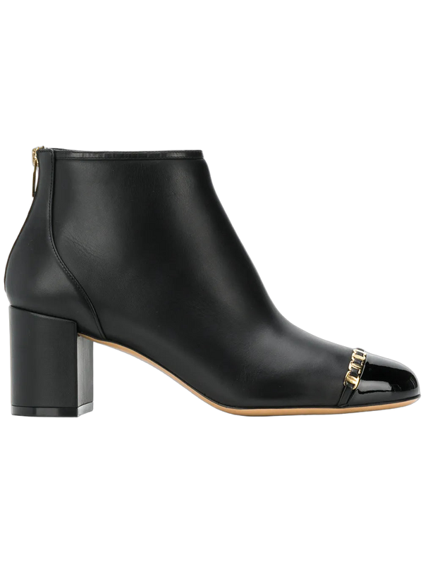 Ferragamo Leather ankle boot in black