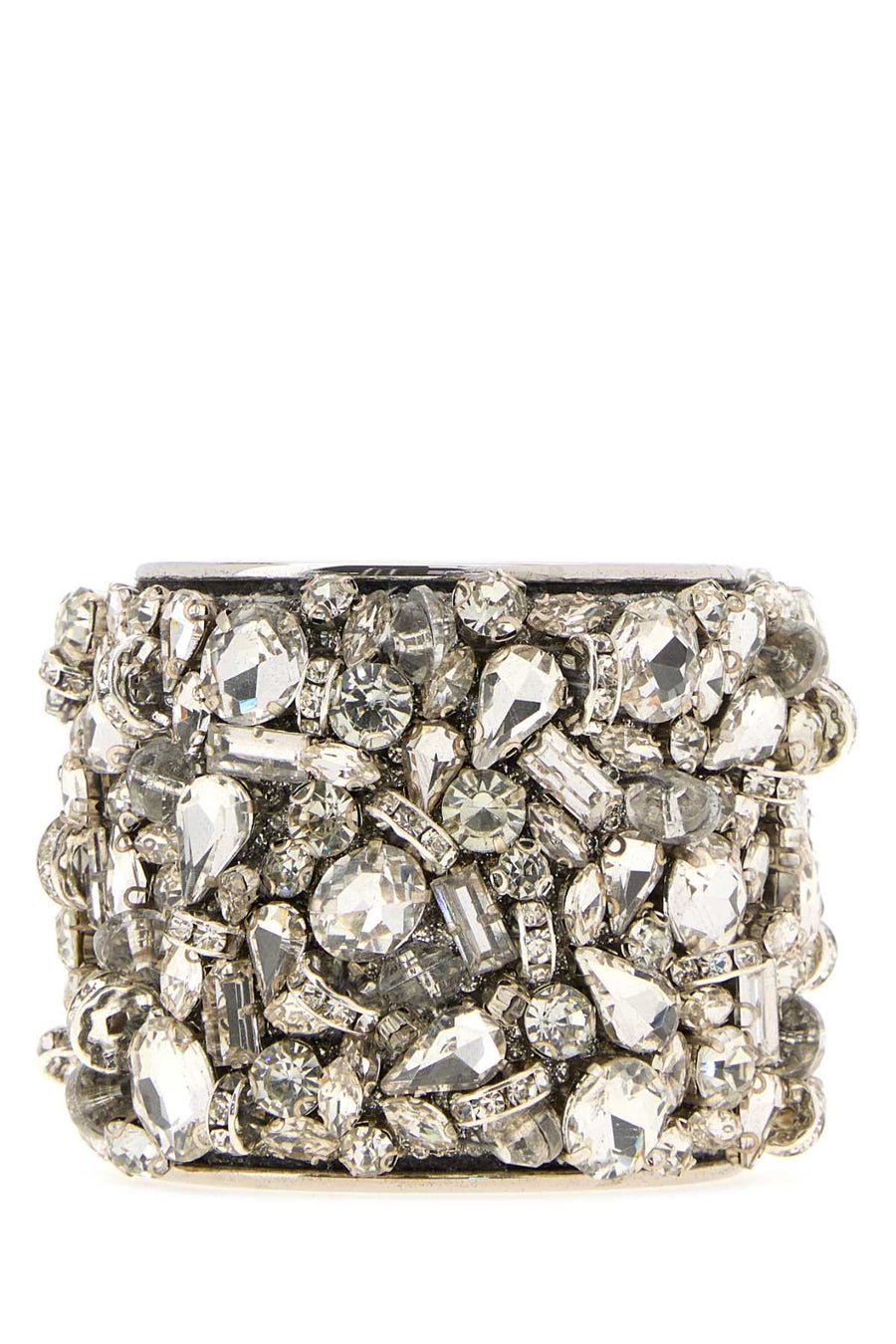Dries Van Noten Metal with crystal and rhinestone embellishment bracelet in silver
