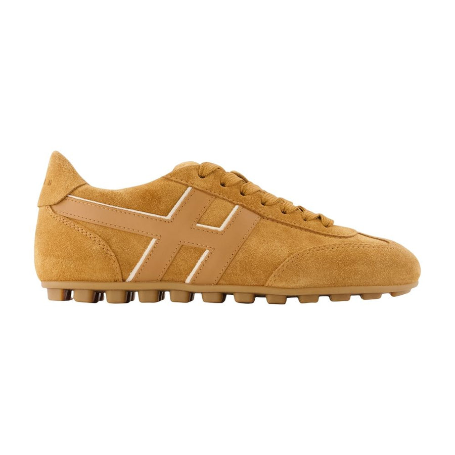 H693 Allacciato H Sneakers - Hogan Leather Brown Calfskin Shoes /