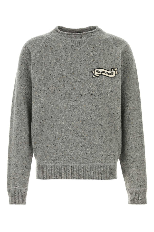 Dsquared2 Yarn 80% Wool 20% Nylon sweater in gray