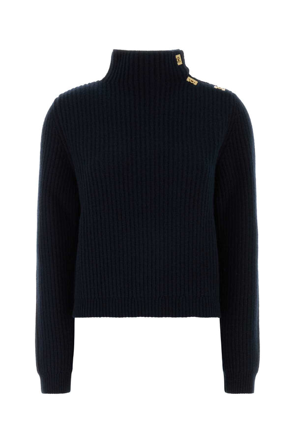 Ferragamo Newnavy 70% Virgin wool sweater in navy