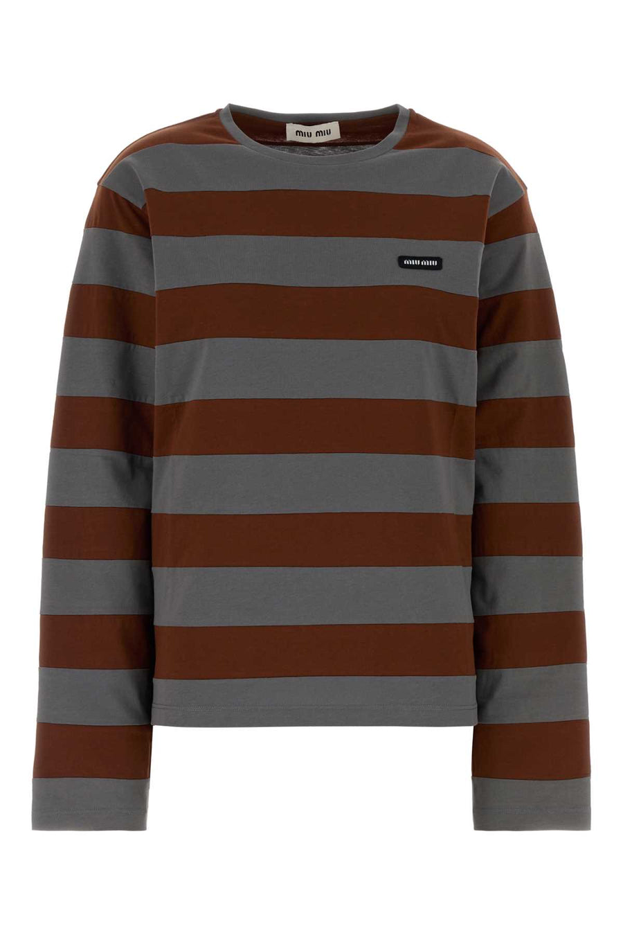 Embroidered Cotton Oversize T-Shirt Ferrotabacco Exterior: Maglieria