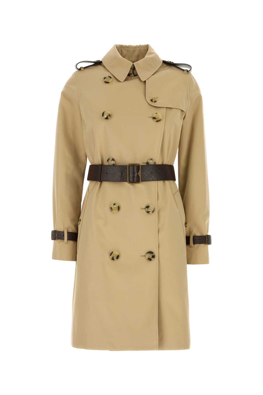 Beige Twill Trench Coat Honey