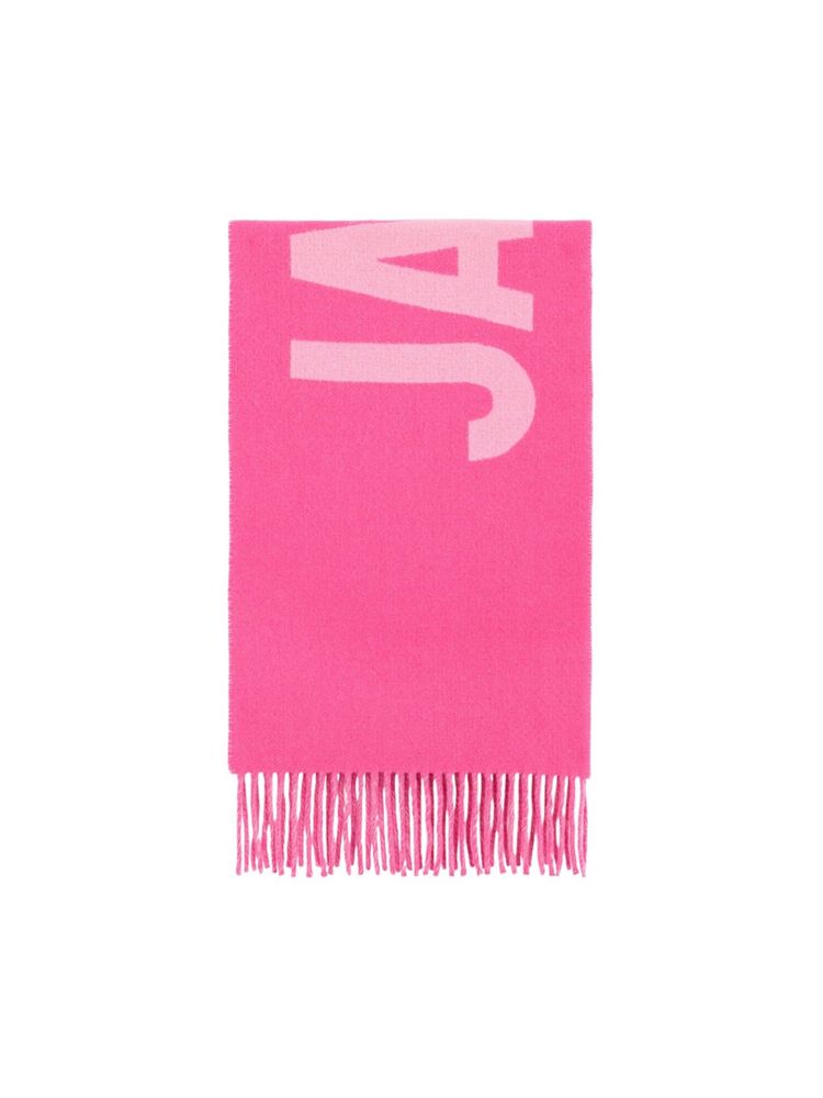 Jacquemus 100% Wool scarf in pink