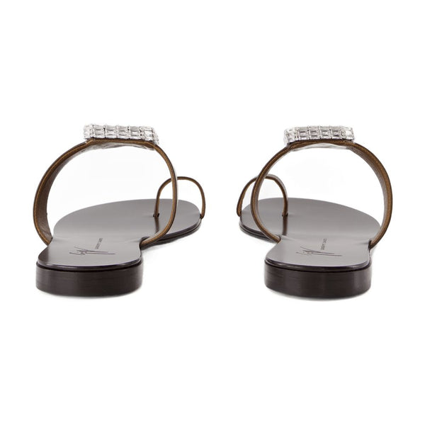 Giuseppe Zanotti calfskin sandal in brown