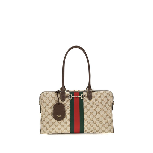 Gucci 100% Fabric top handle bag in beige