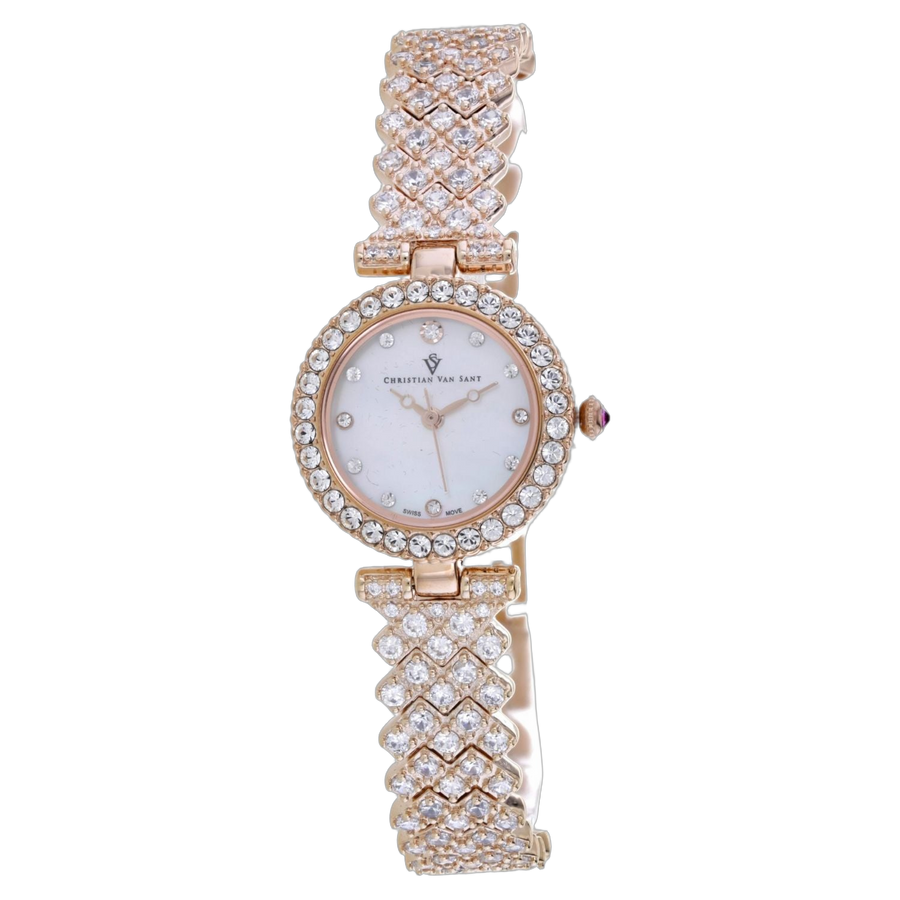 Christian Van Sant Stainless steel case and bracelet watch in rose gold