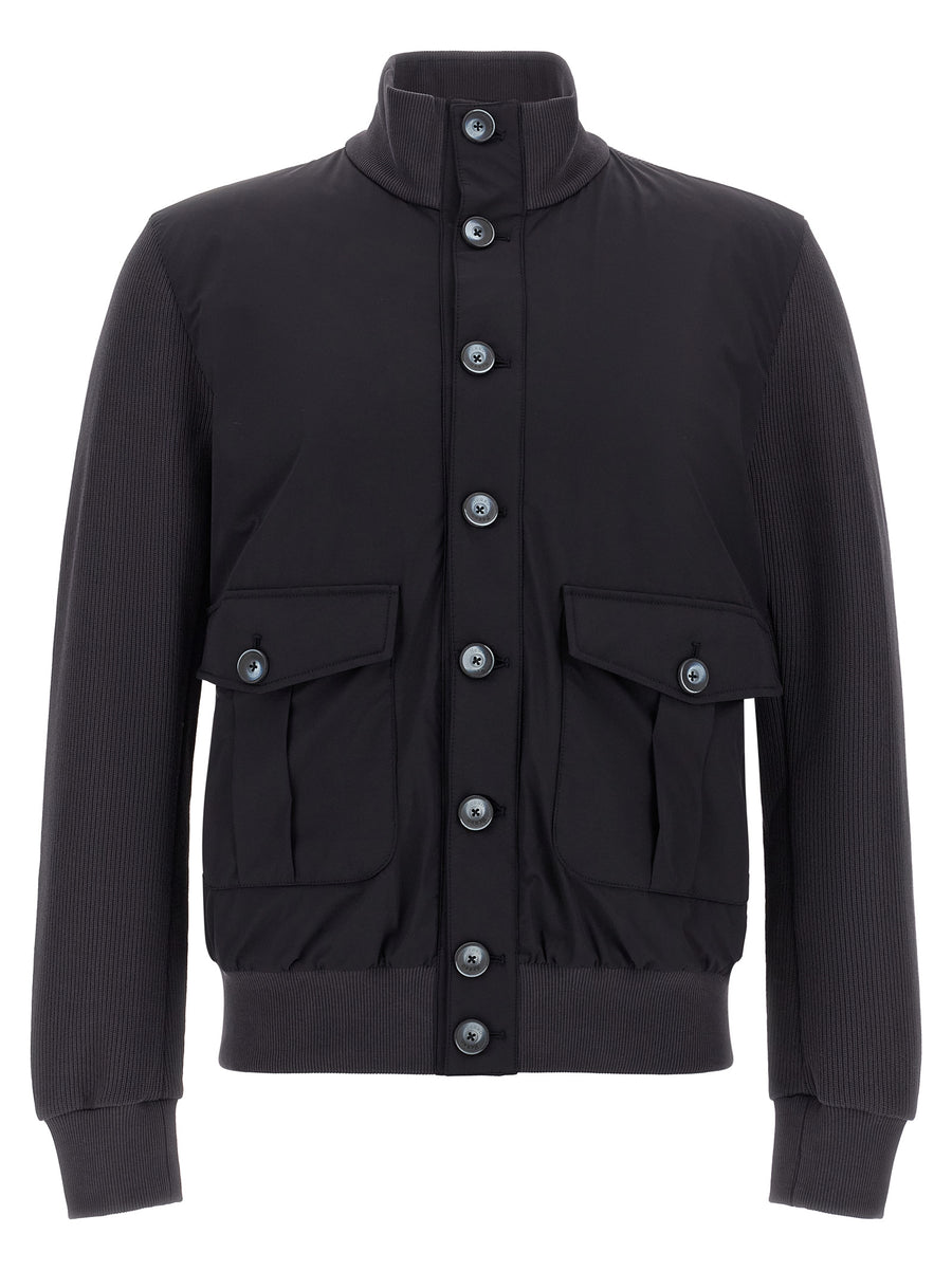 Blue Cotton Jacket Clothing