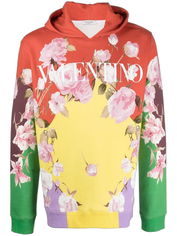 Valentino Cotton-blend hoodie in red