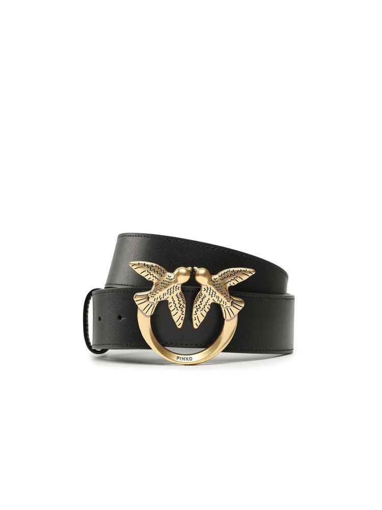 Pinko 100% Lamb Leather belt in black