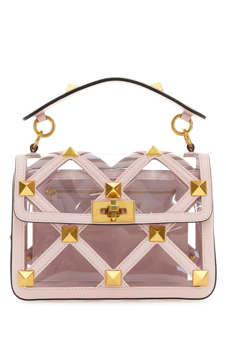 Valentino Garavani Exterior: 100% Polymeric material top handle bag in pink