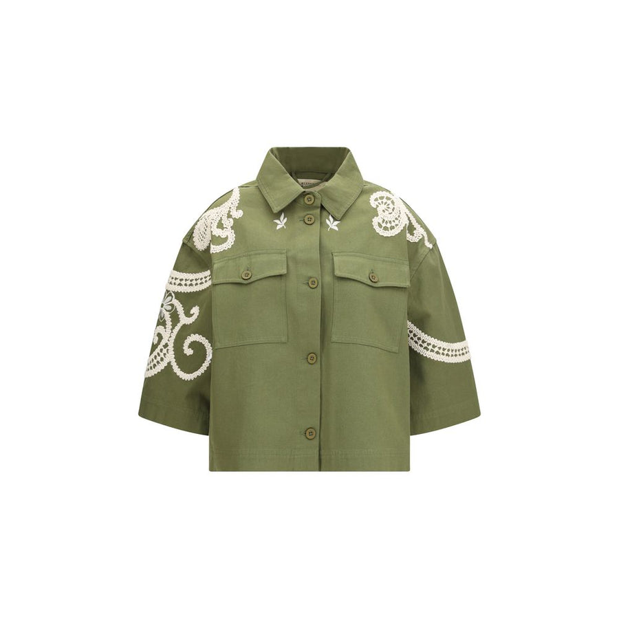 Max Mara 100% Cotton jacket in green