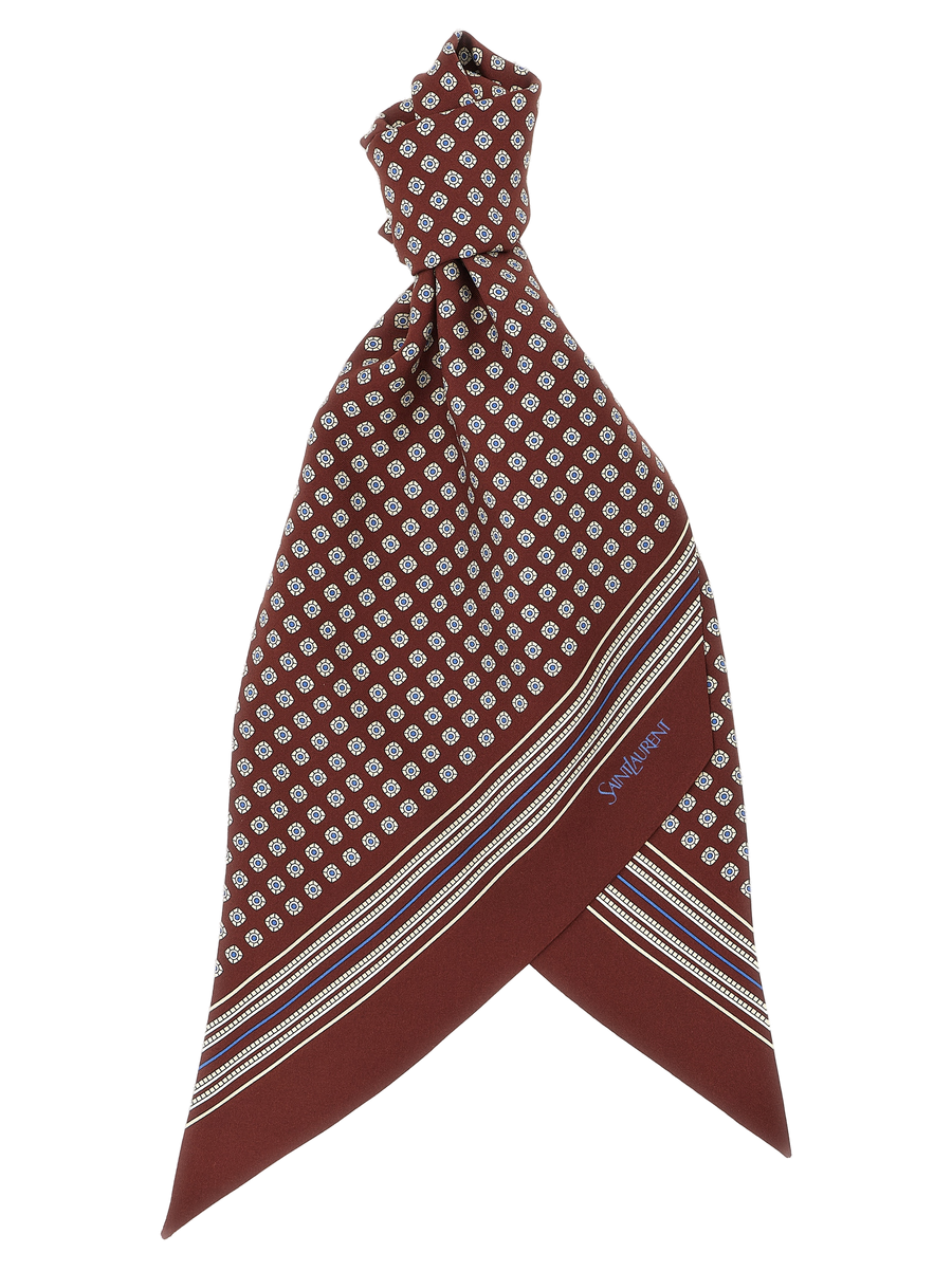 Bordeaux Silk Foulard Accessory