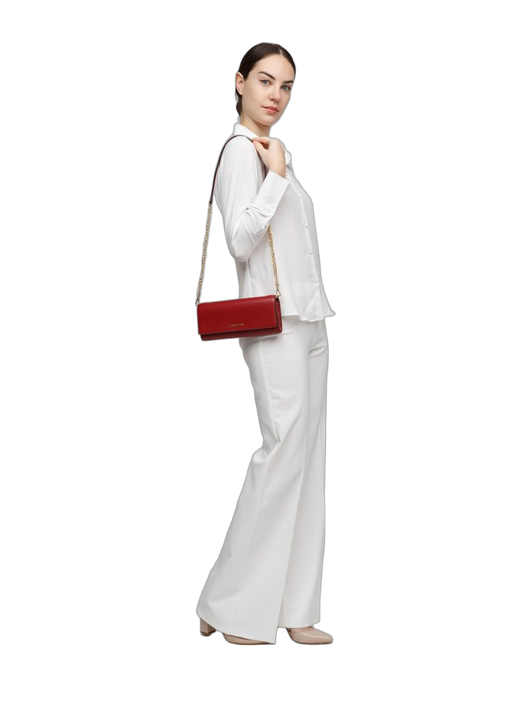 Michael Kors 100% Leather clutch in red