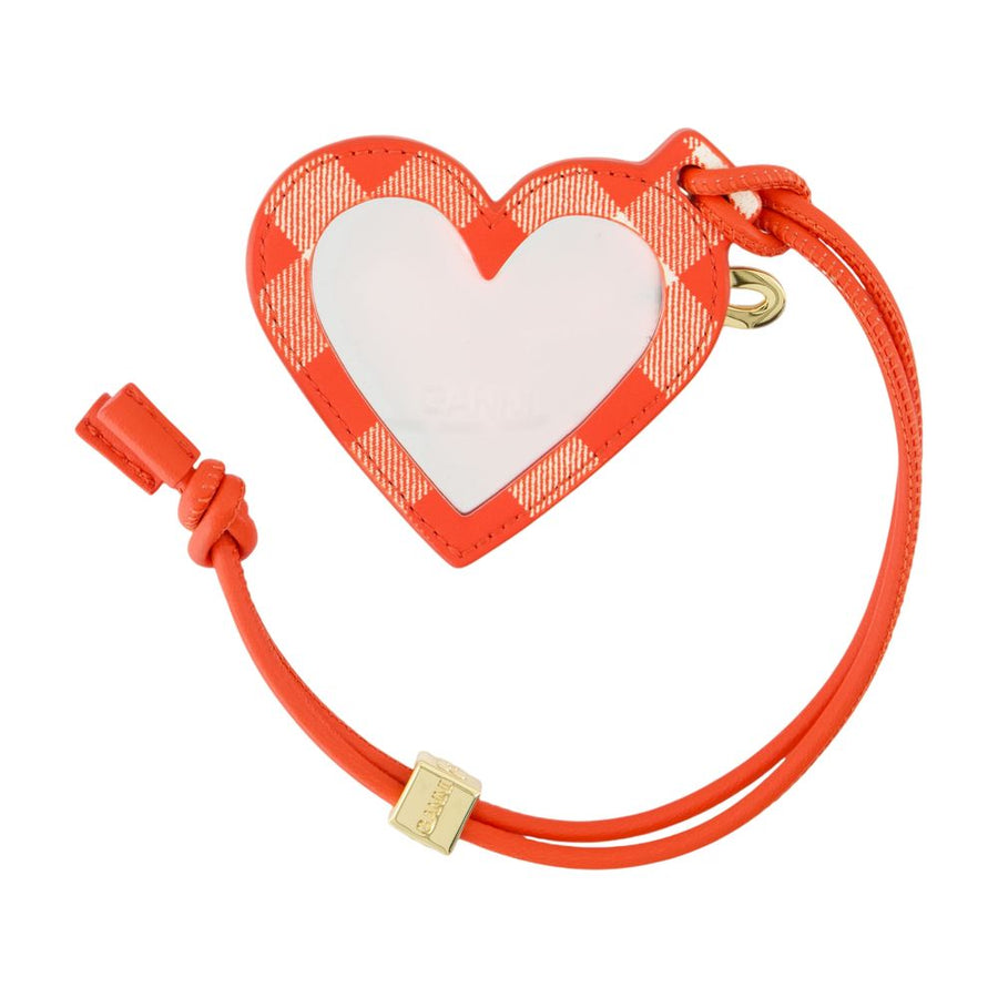 Bou Heart Keyring - Ganni Leather Red Calfskin Accessories / Keychains