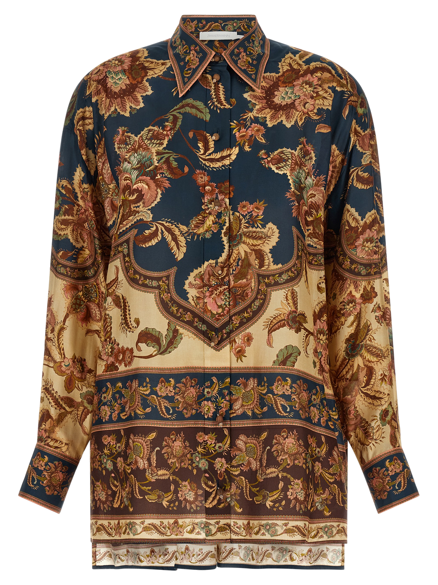 Zimmermann 100% silk blouse in multicolor