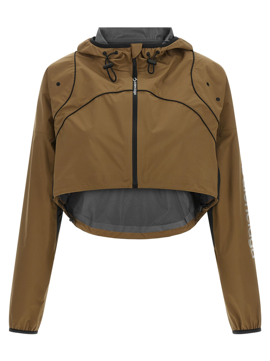 Brown Polyester Shell Jacket Clothing