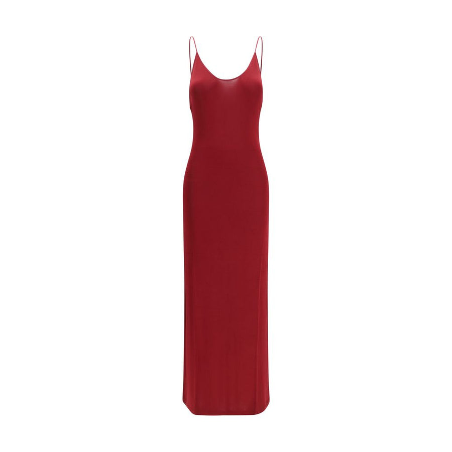Bordeaux Viscose Casual Dress