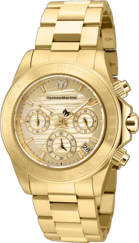 Technomarine Stainless steel case and bracelet watch in gold