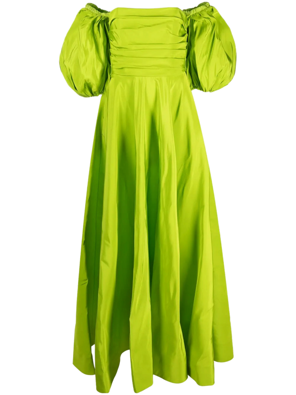 Valentino Silk-blend dress in yellow