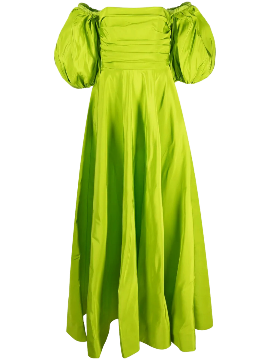 Valentino Silk-blend dress in yellow