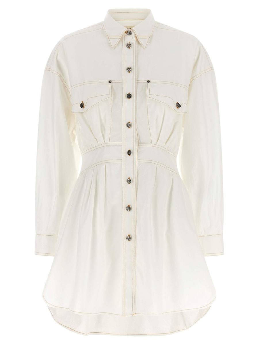 Versace Cotton poplin dress in white