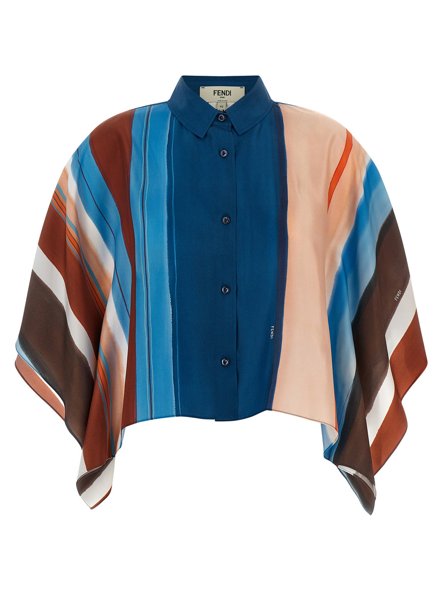 Fendi 100% Silk blouse in blue