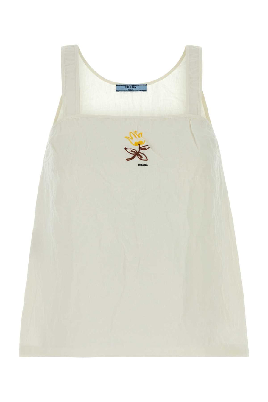 White Linen Top Bianco Exterior: Maglie