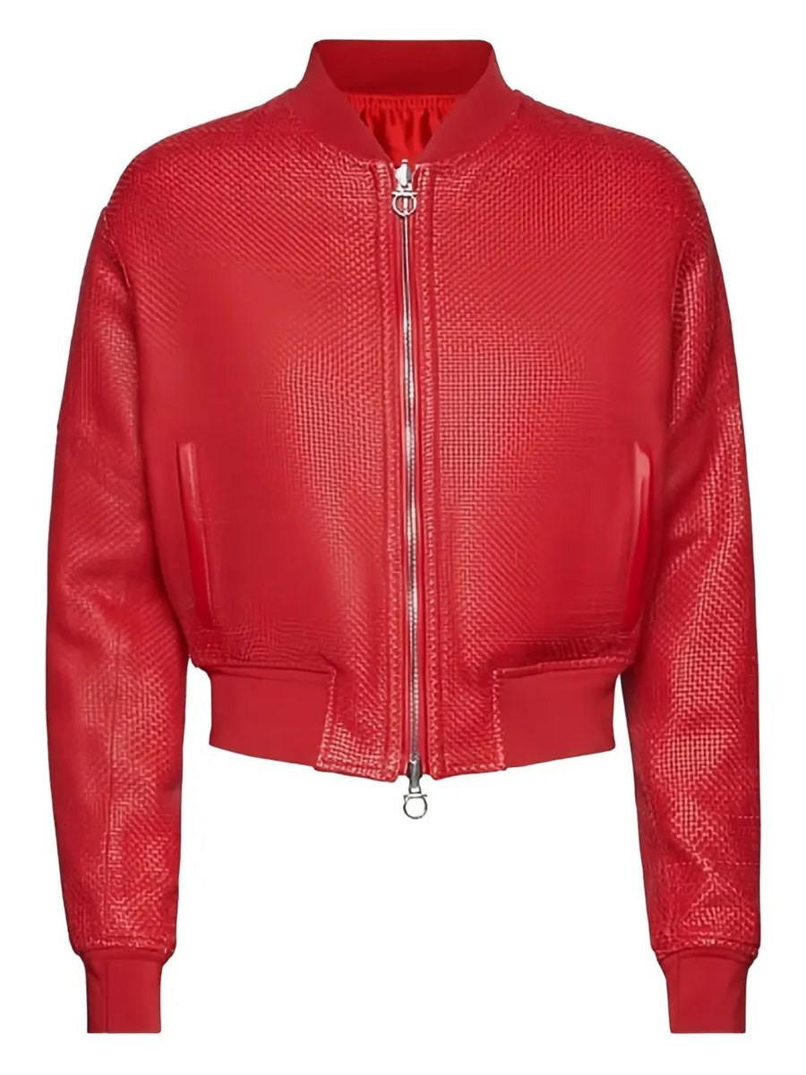 Ferragamo Leather jacket in red