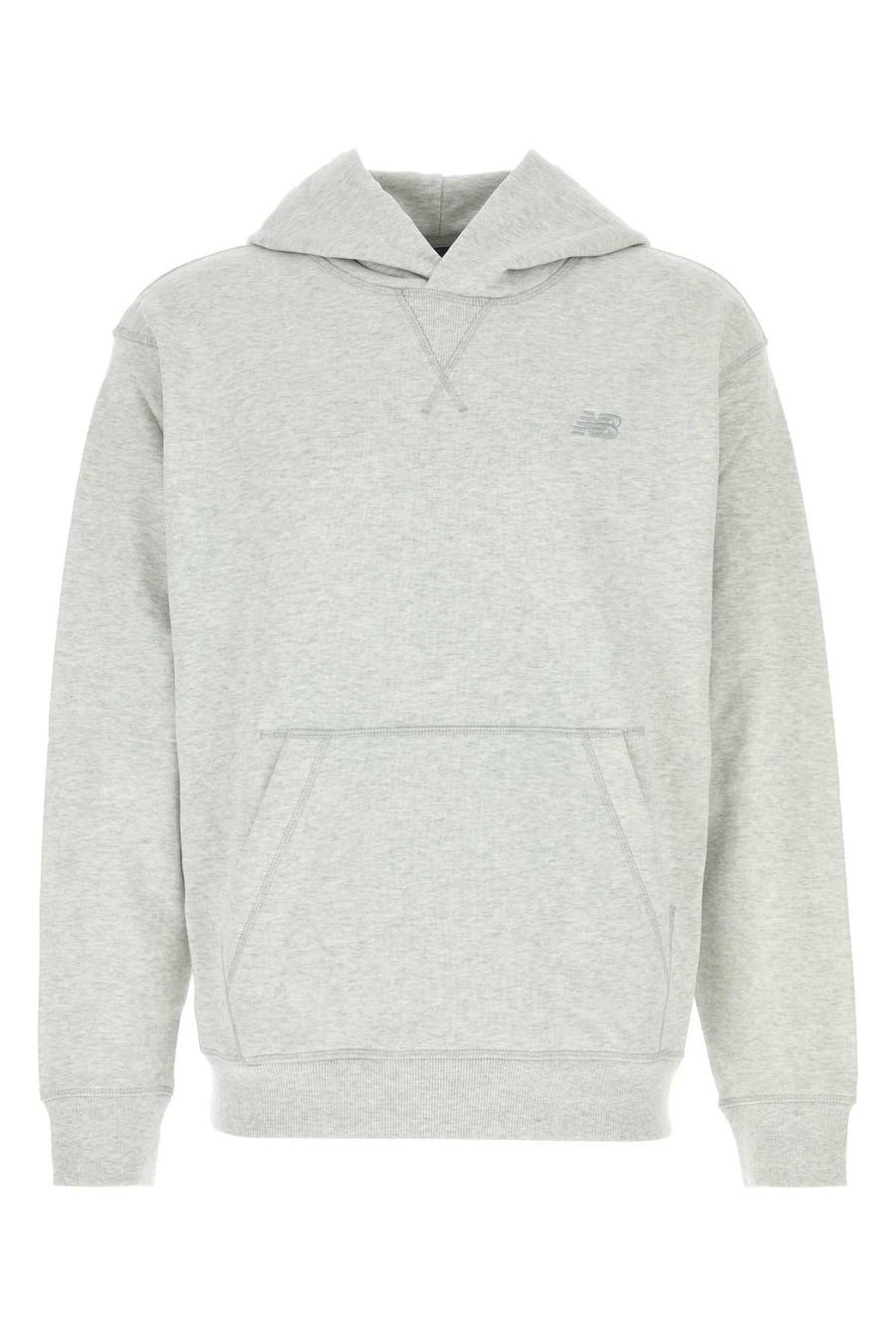Melange Light Grey Cotton Sweatshirt Ashheather Exterior: Felpe
