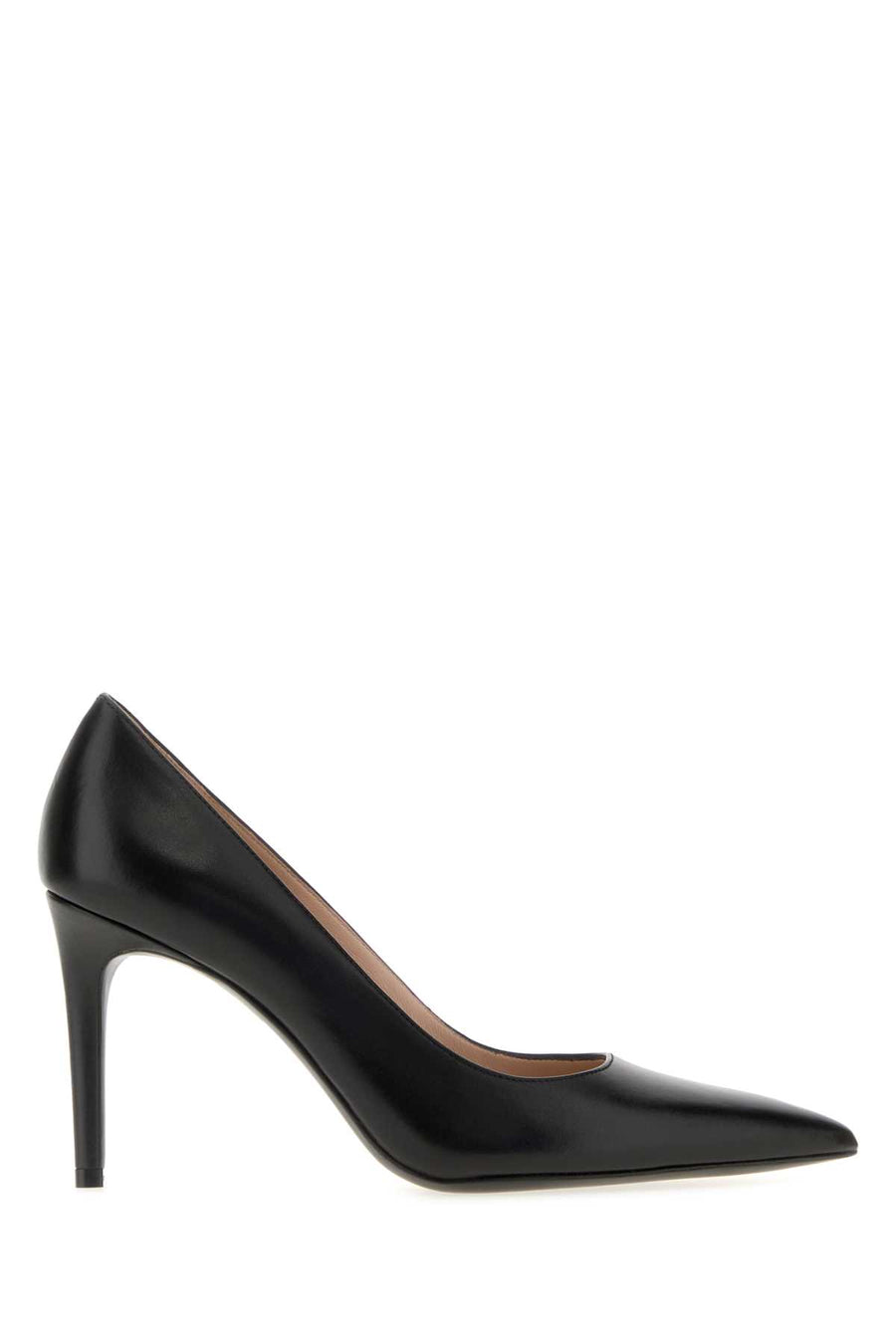 Black Leather Stuart Pumps Scarpe Con Tacco