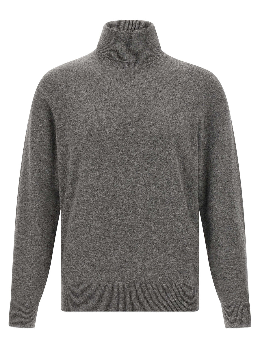 Brunello Cucinelli 100% cashmere turtleneck sweater in gray