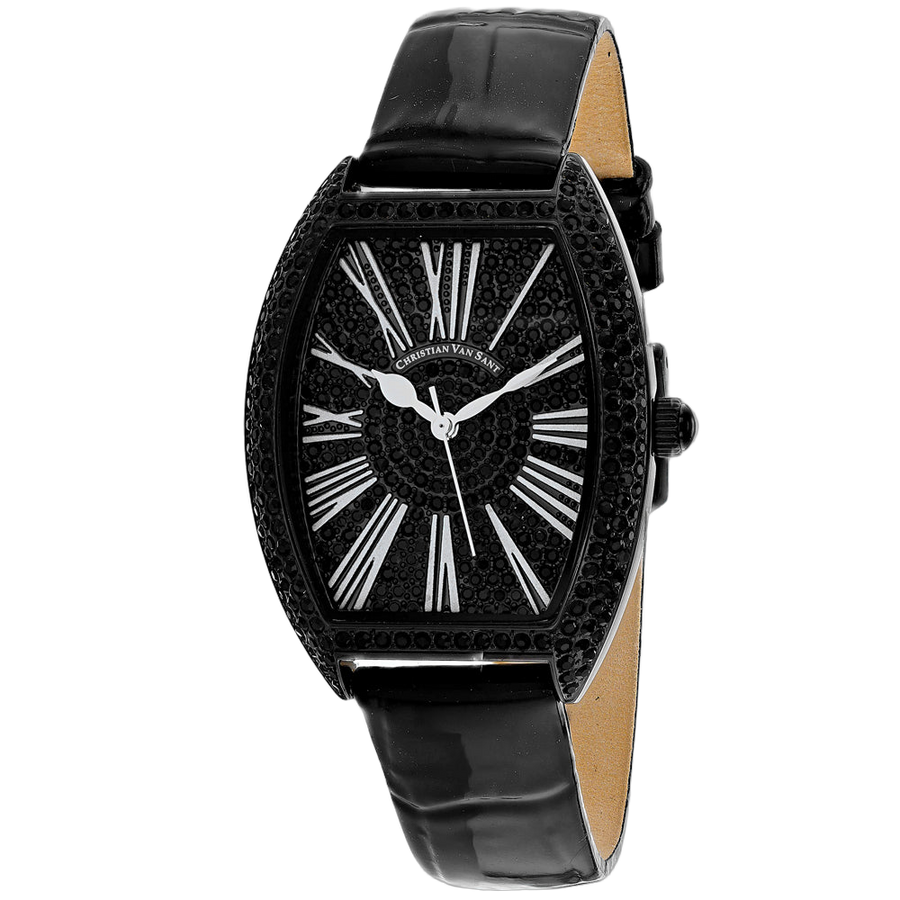 Christian Van Sant Stainless steel case watch in black