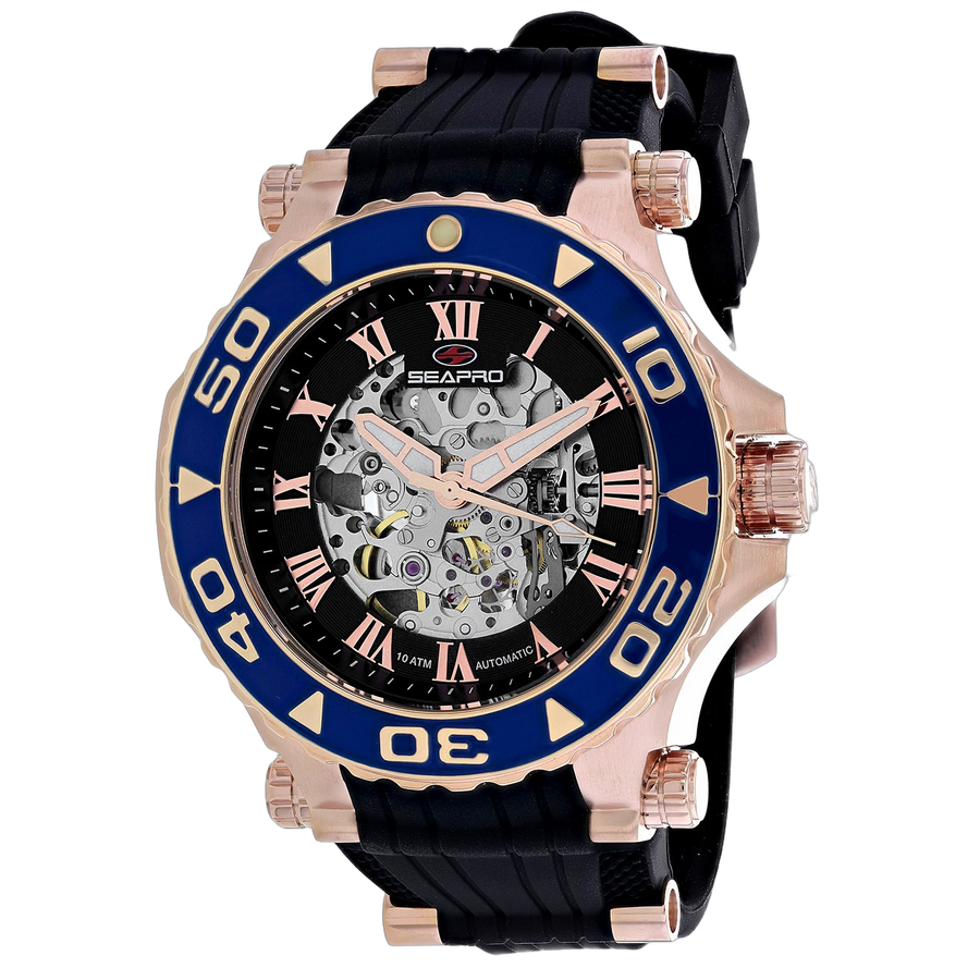 Seapro Stainless steel case watch in black