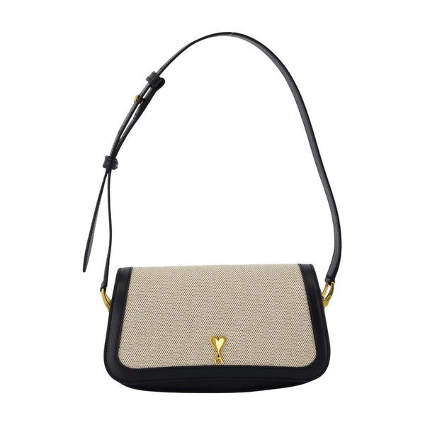 AMI Paris Canvas shoulder bag in multicolor
