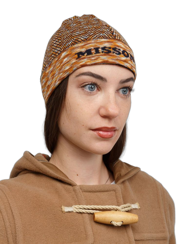 Missoni CP00WOUA488_0008_ONESIZE_Missoni 100% Wool beanie in brown