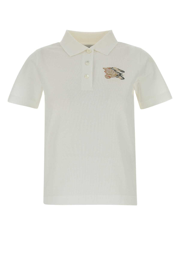 Burberry 100% Cotton polo shirt in white