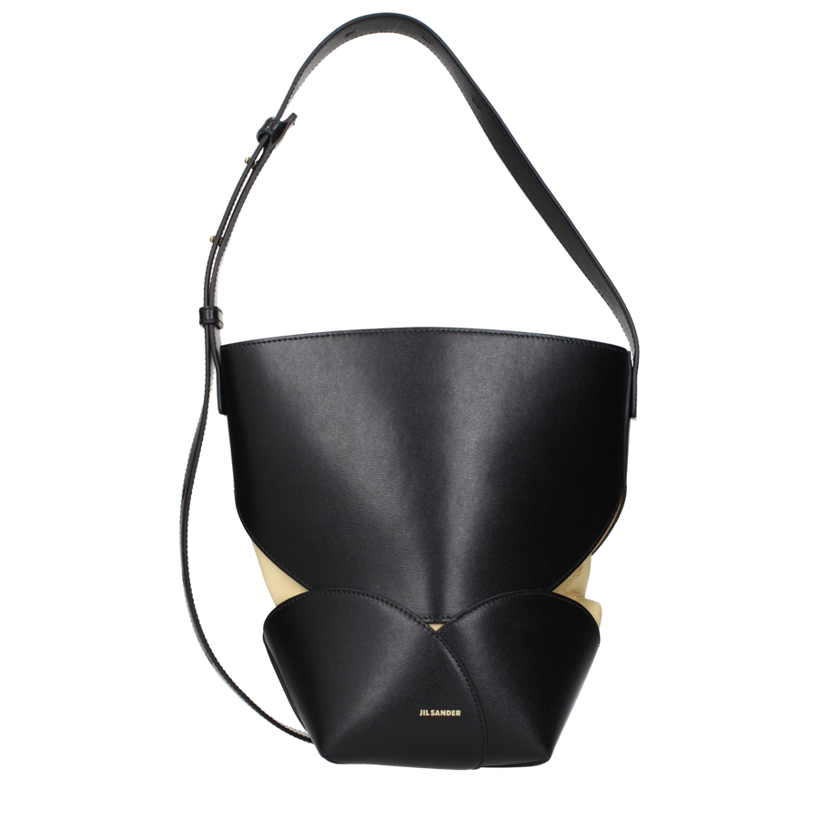 Jil Sander Leather crossbody bag in black