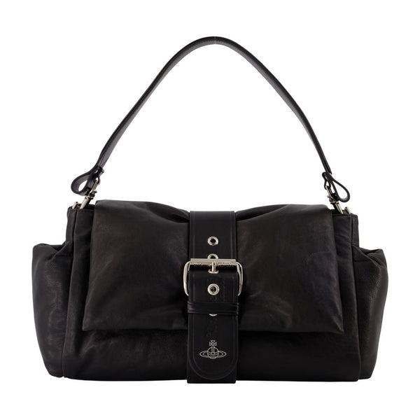 Vivienne Westwood calfskin shoulder bag in black