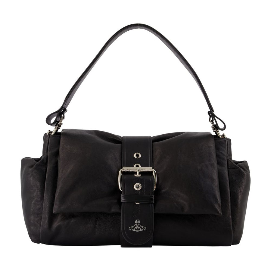 Vivienne Westwood calfskin shoulder bag in black