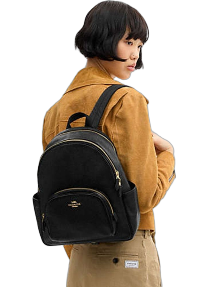 Coach 100% Pebble Leather backpack in black