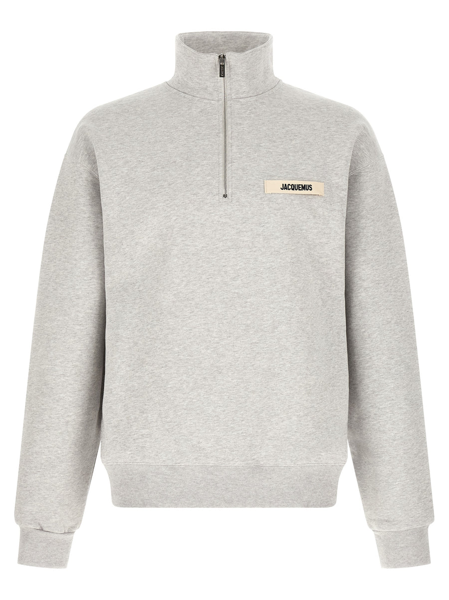 Gray Cotton Sweatshirt Clothing