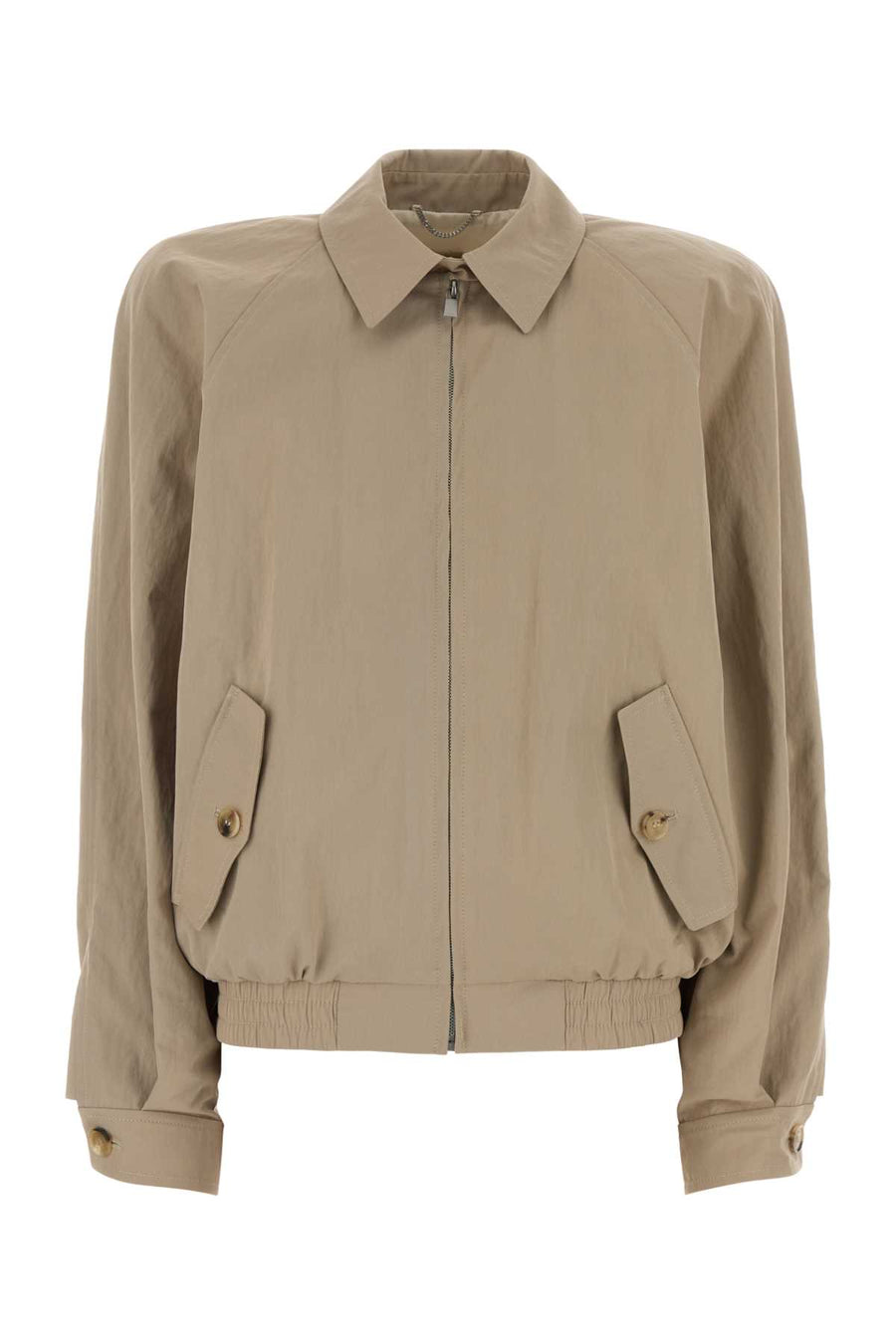 Beige Cotton Blend Bomber Jacket Giacche E Gilet
