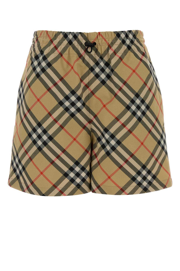 Embroidered Canvas Shorts Sandipcheck Exterior: Polyester Pantaloni