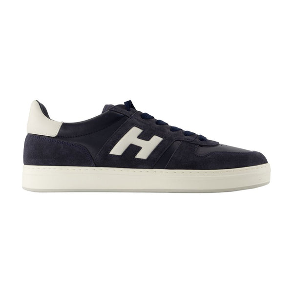 Hogan calfskin sneaker in navy