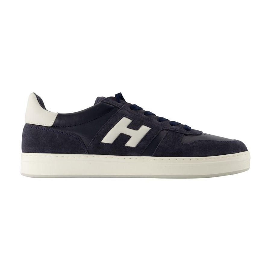 Hogan calfskin sneaker in navy
