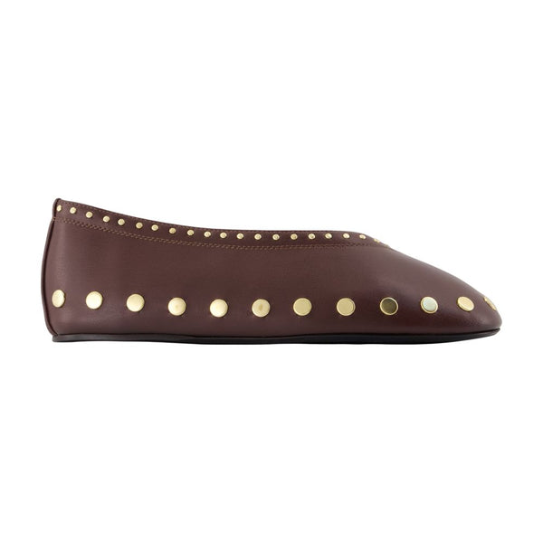 Ganni synthetic ballerina in brown