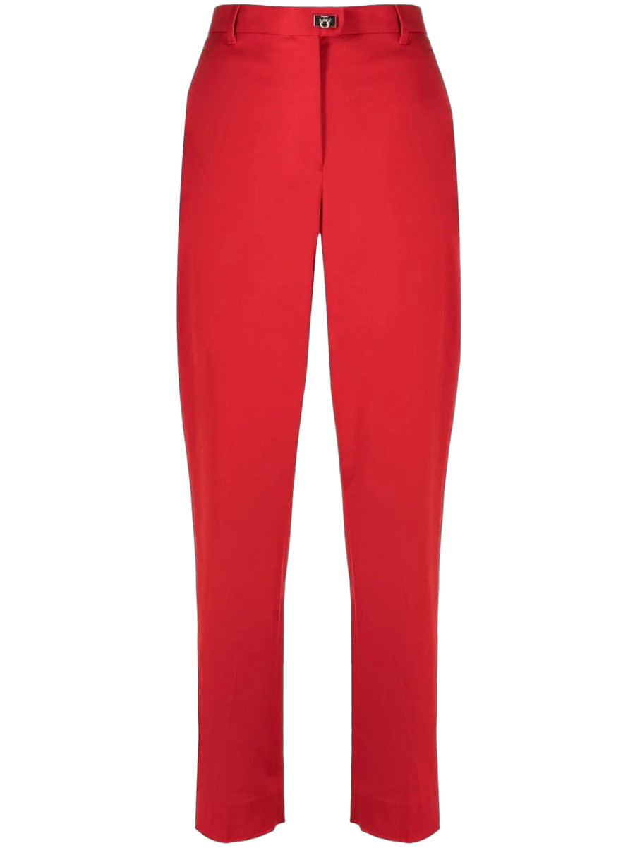 Ferragamo Cotton blend trousers in red