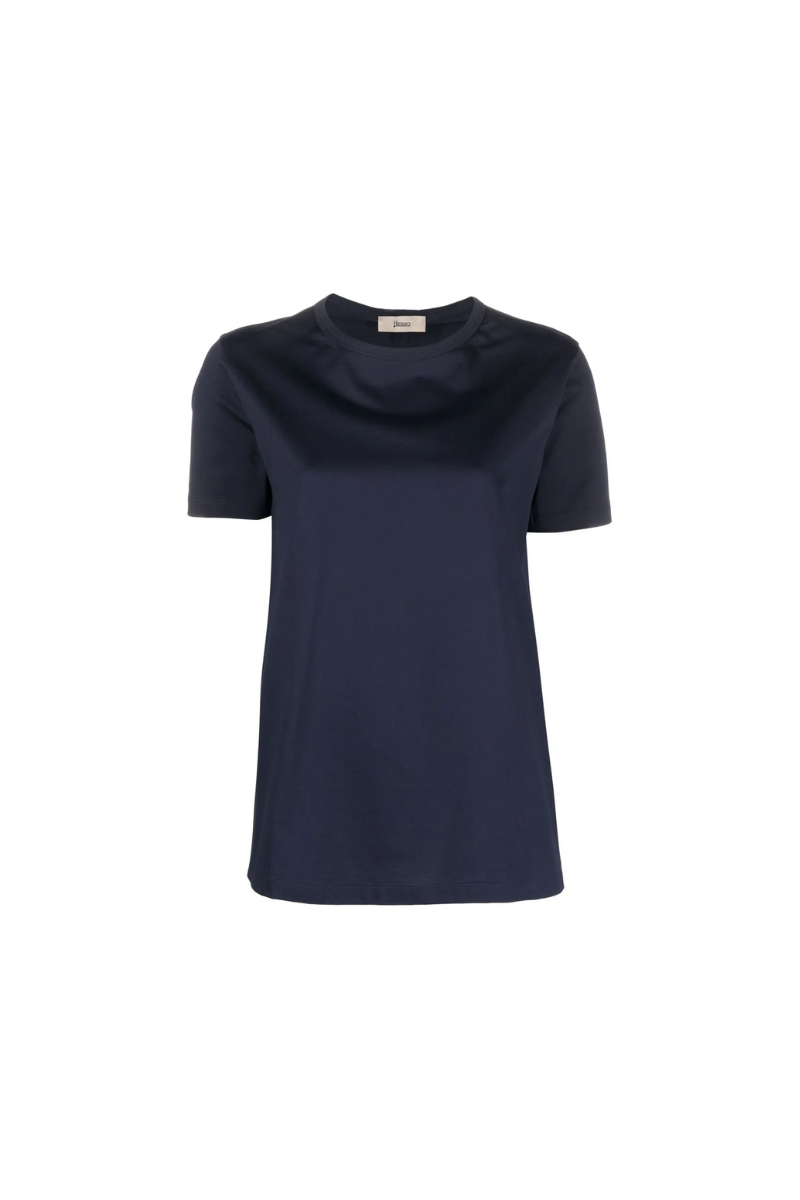 Herno 100% Cotton t-shirt in navy